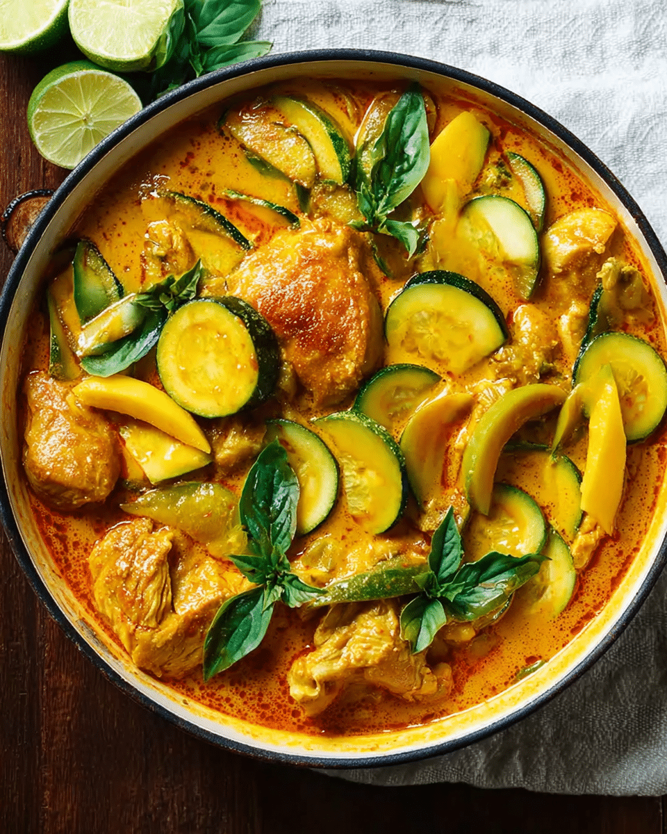 Turmeric Chicken Curry with Mango and Zucchini