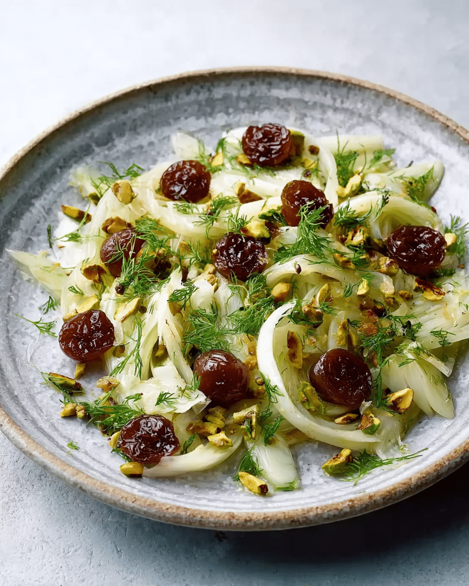 Fennel Salad with Pistachios and Oven-Dried Grapes