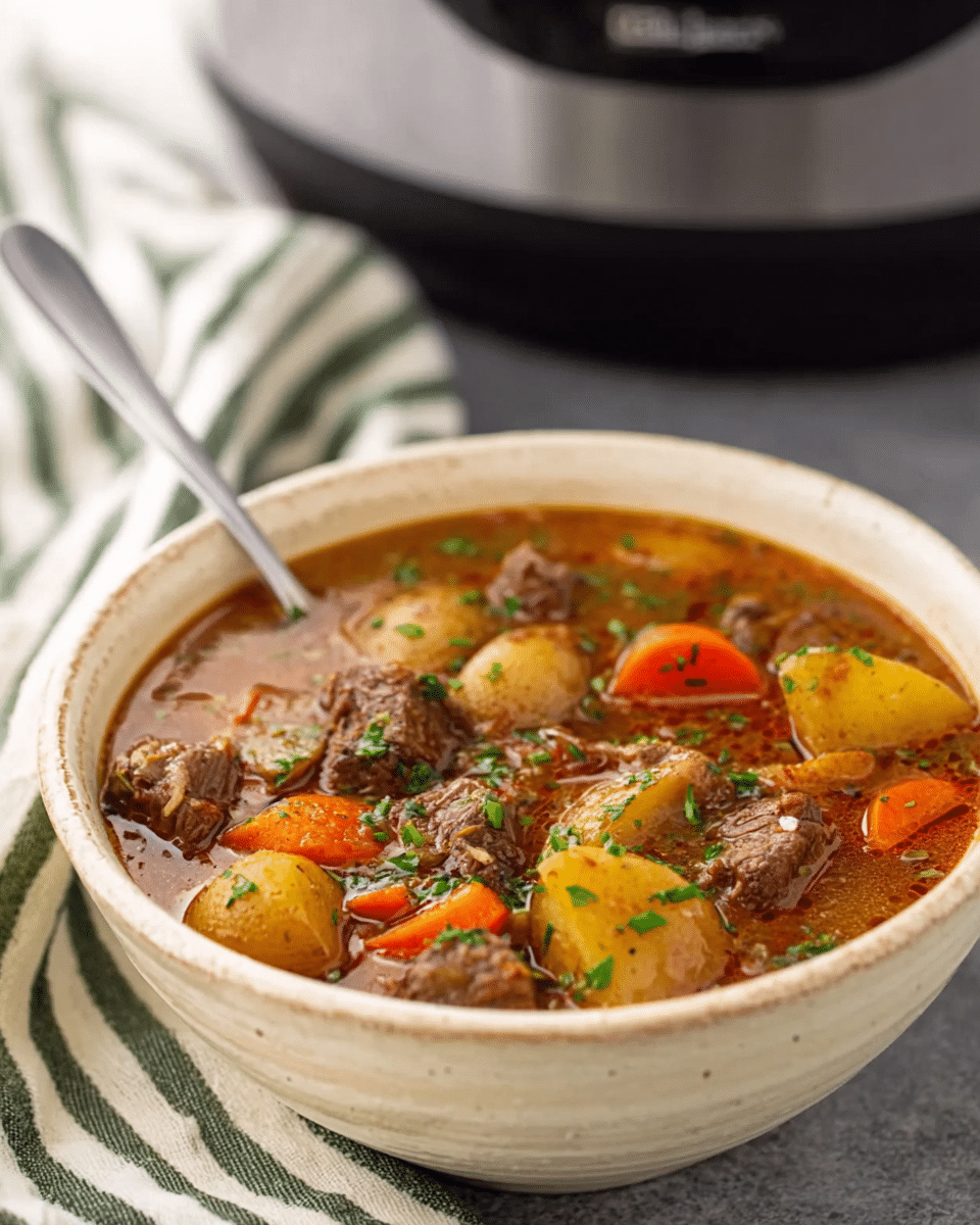 Slow Cooker Beef Stew with Onion Soup Mix