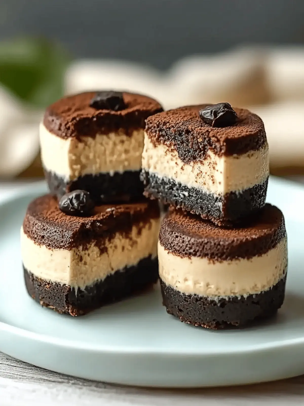 Brownie Bottom Mini Cheesecakes