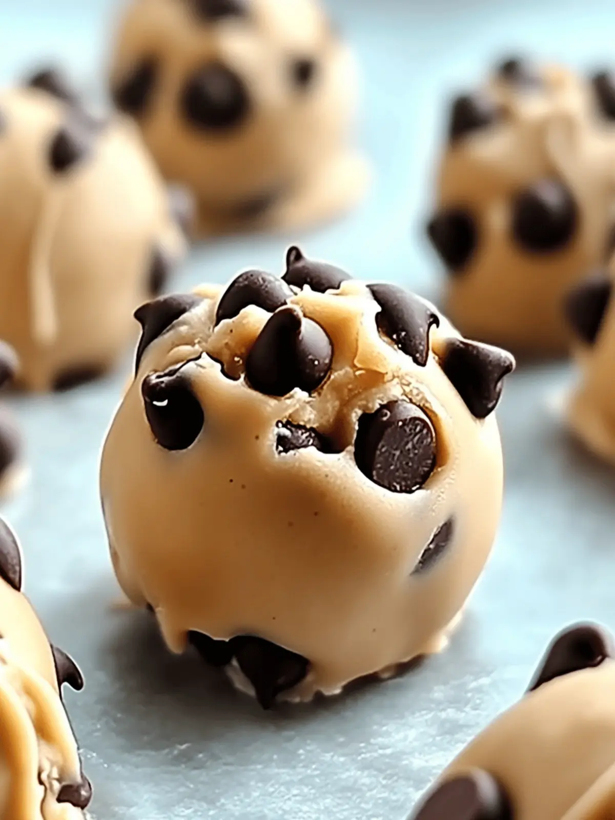 Frozen Greek Yogurt Peanut Butter Bites with Chocolate Chips