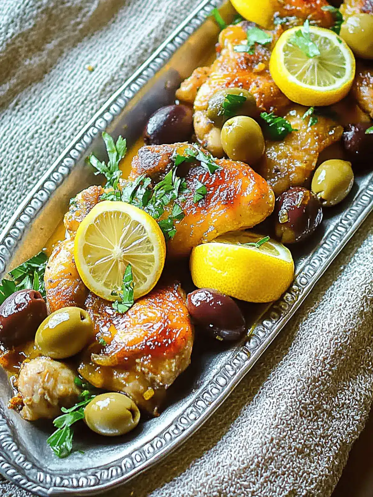 Easy Honey Glazed Chicken with Lemon and Olives