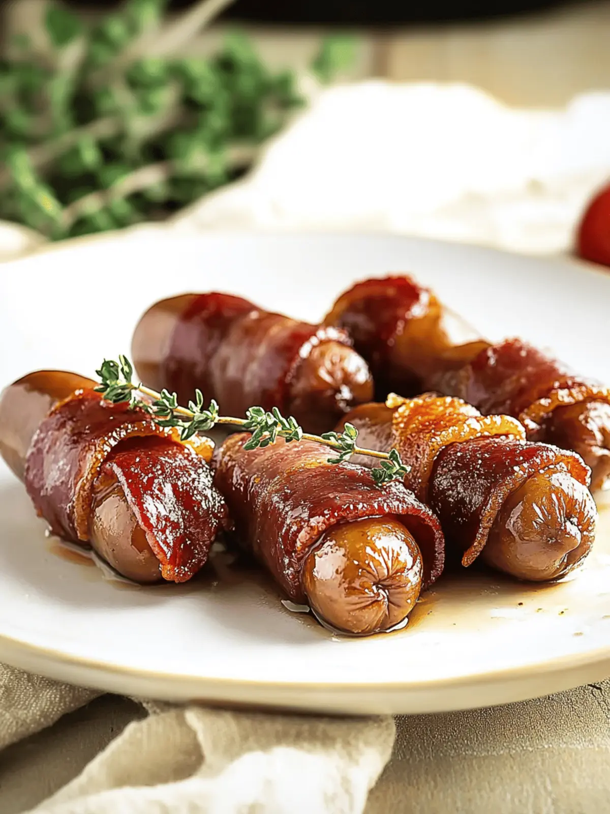 Bacon Wrapped Smokies with Brown Sugar and Butter Bliss