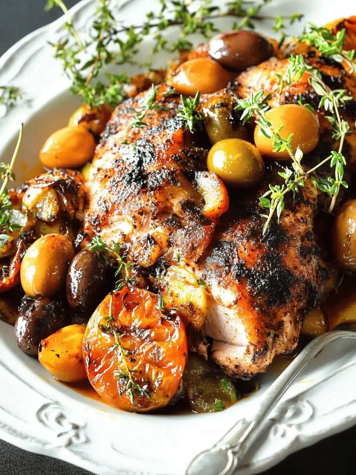 Apricot Chicken with Olives