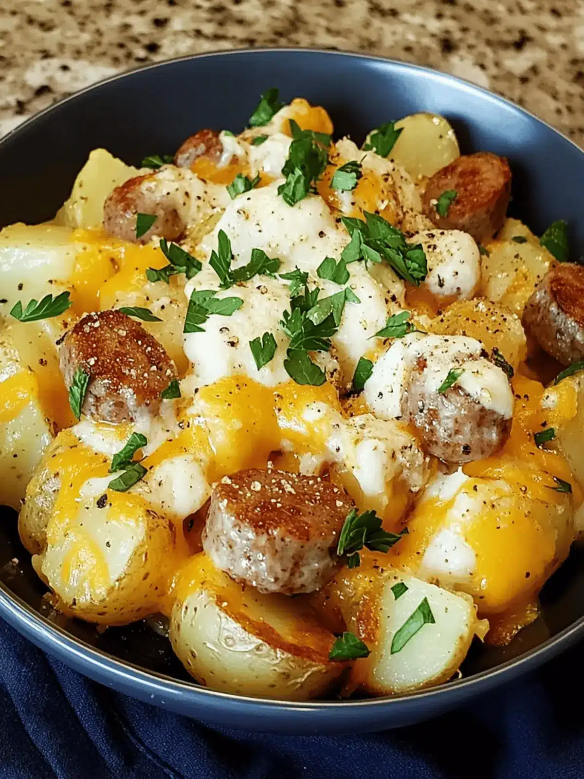 Cheesy Ranch Potatoes And Sausage