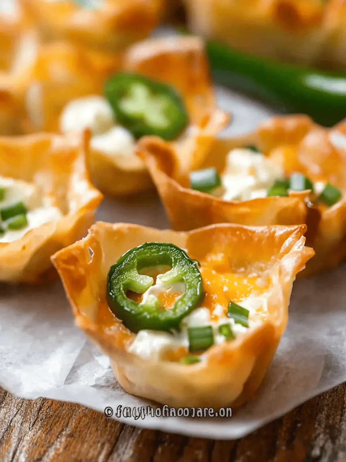 Jalapeño Popper Wonton Cups