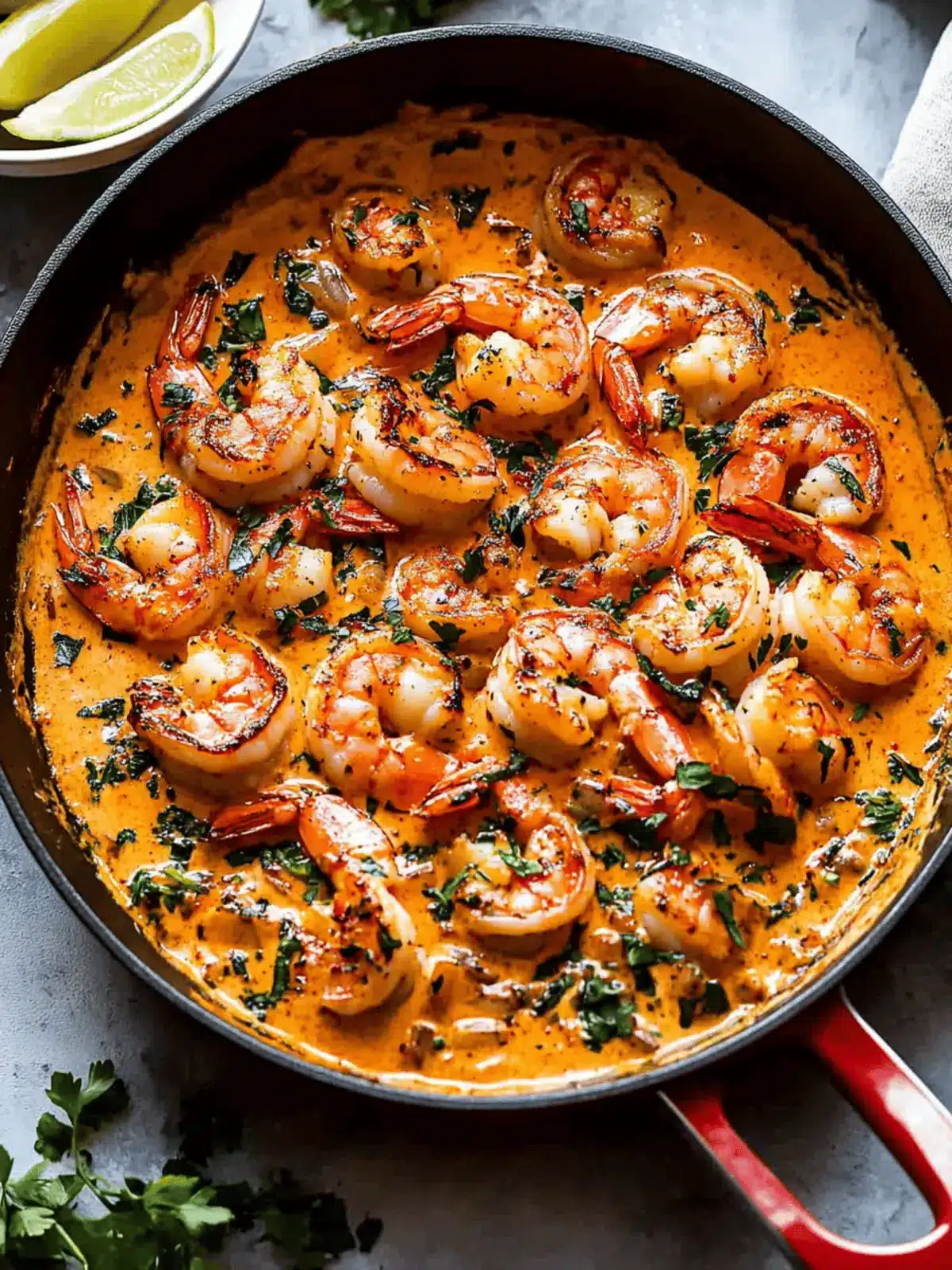 Creamy Garlic-paprika Shrimp Skillet