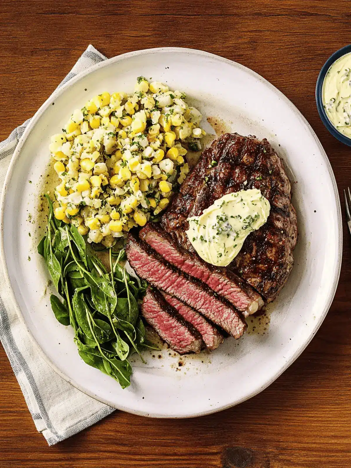 Perfectly Grilled Steak with Garlic Lime Butter