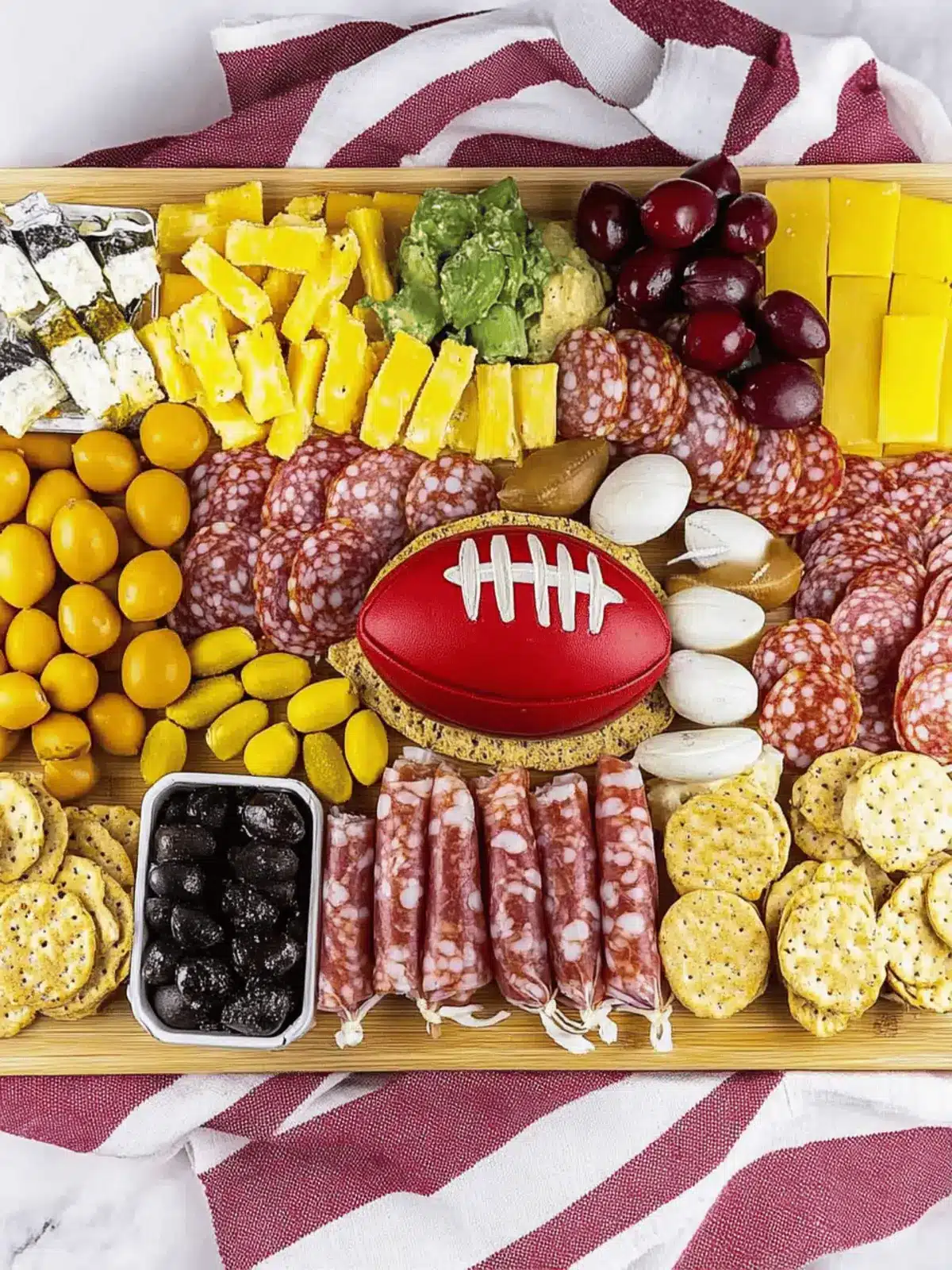 Football Charcuterie Board: Game Day Perfect Snack Fest