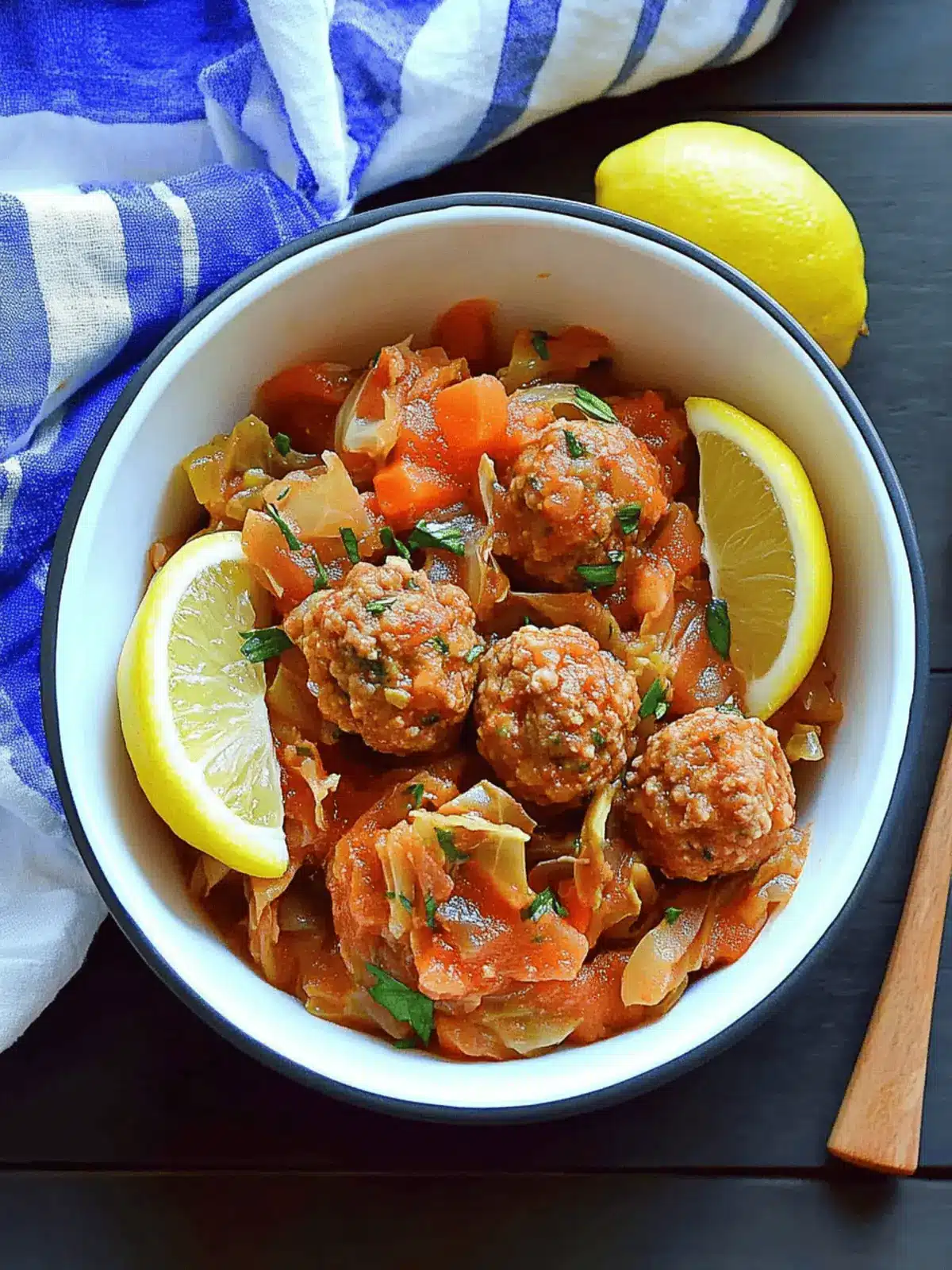 Unstuffed Sweet and Sour Cabbage with Meatballs