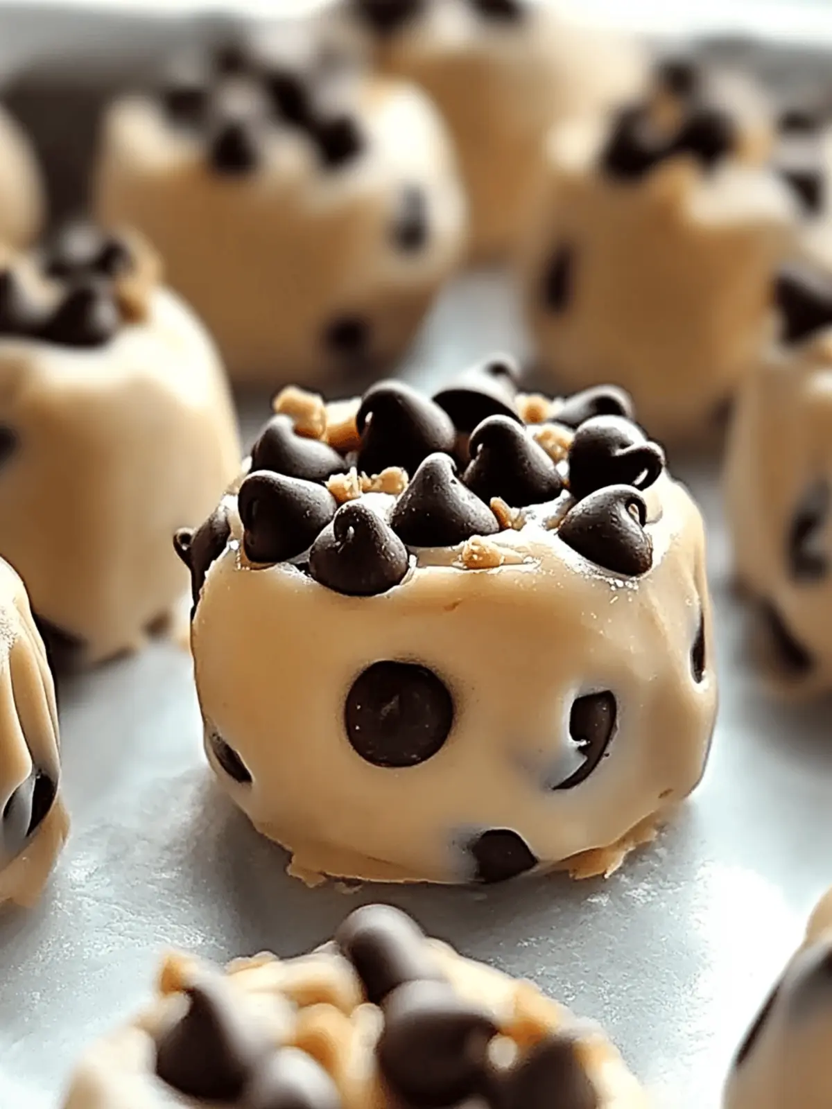 Frozen Greek Yogurt Peanut Butter Bites with Chocolate Chips
