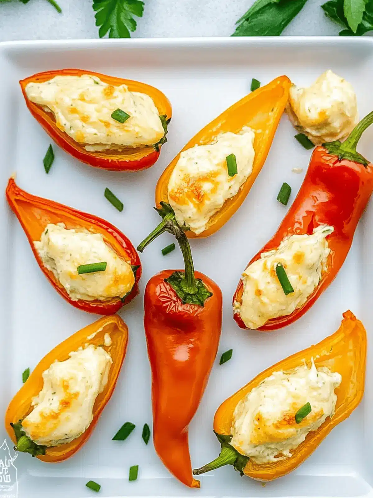 Cream Cheese Stuffed Mini Peppers