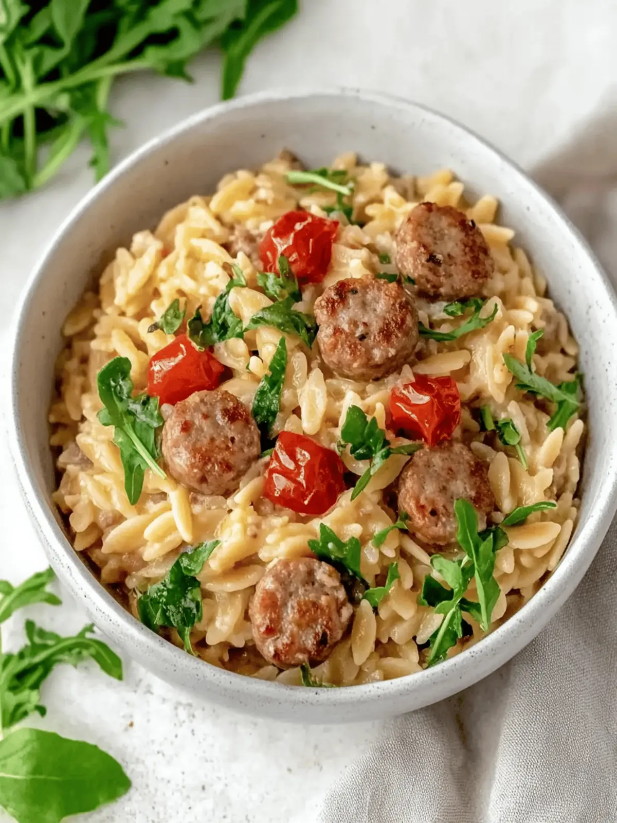 Savory Pork Sausage Orzotto