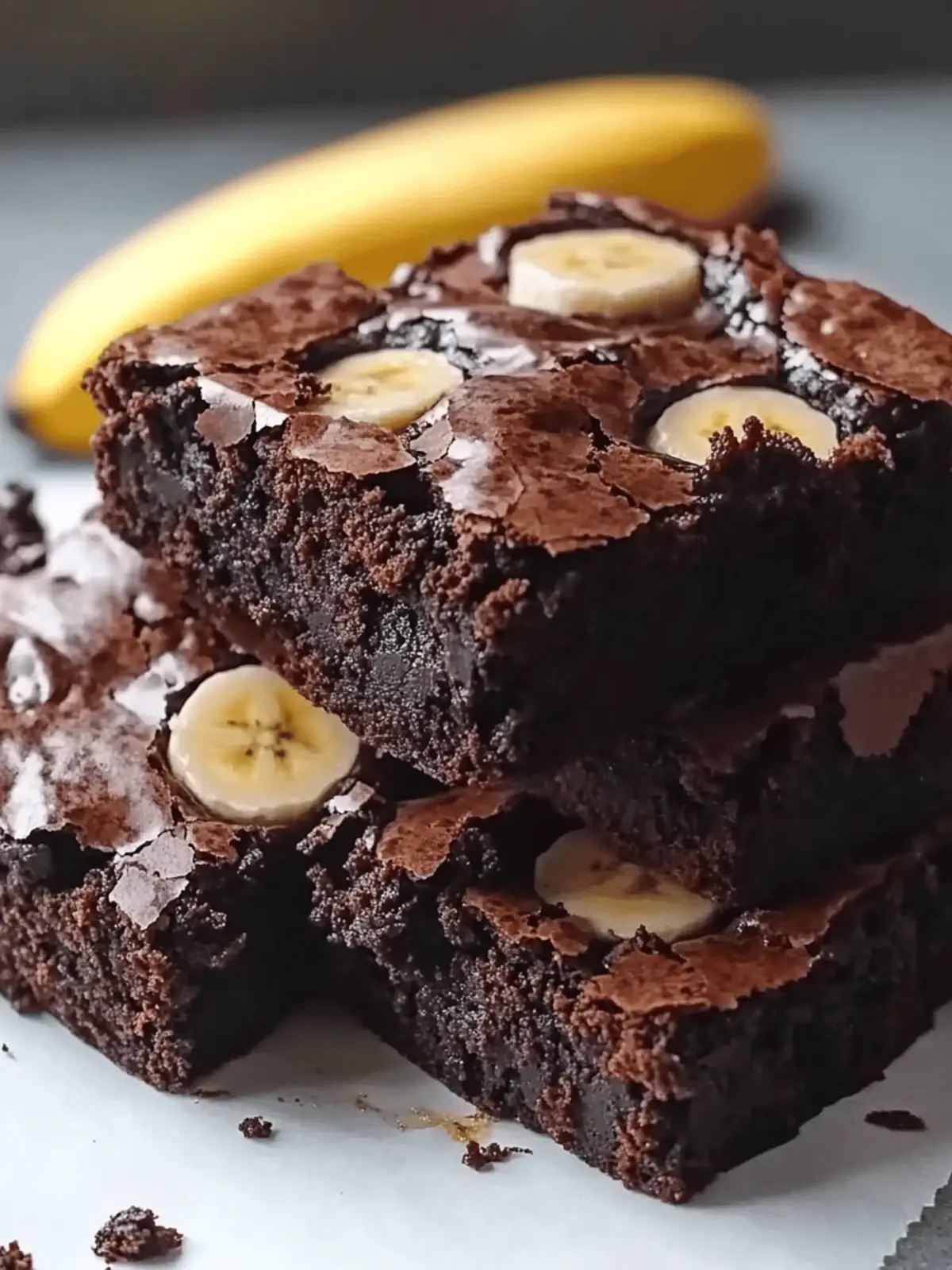 3 Ingredient Banana Brownies