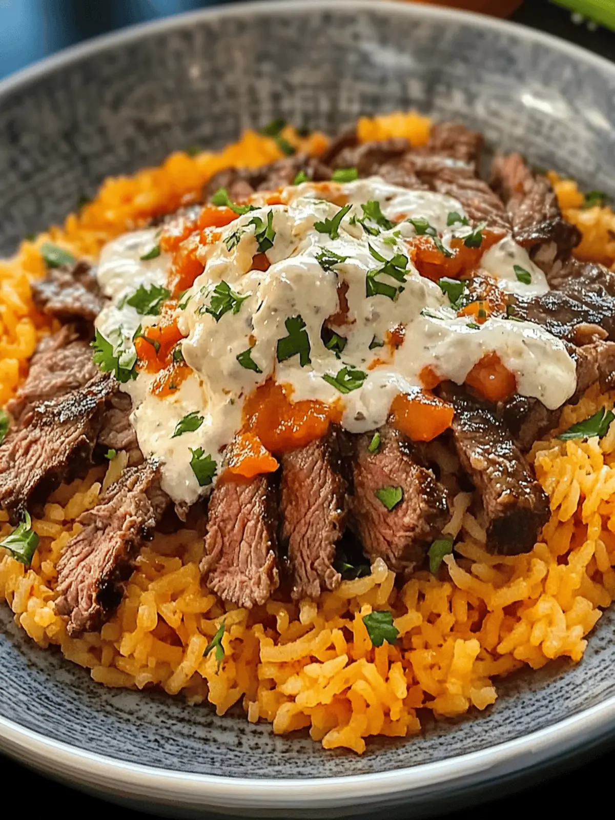 Steak Queso Rice