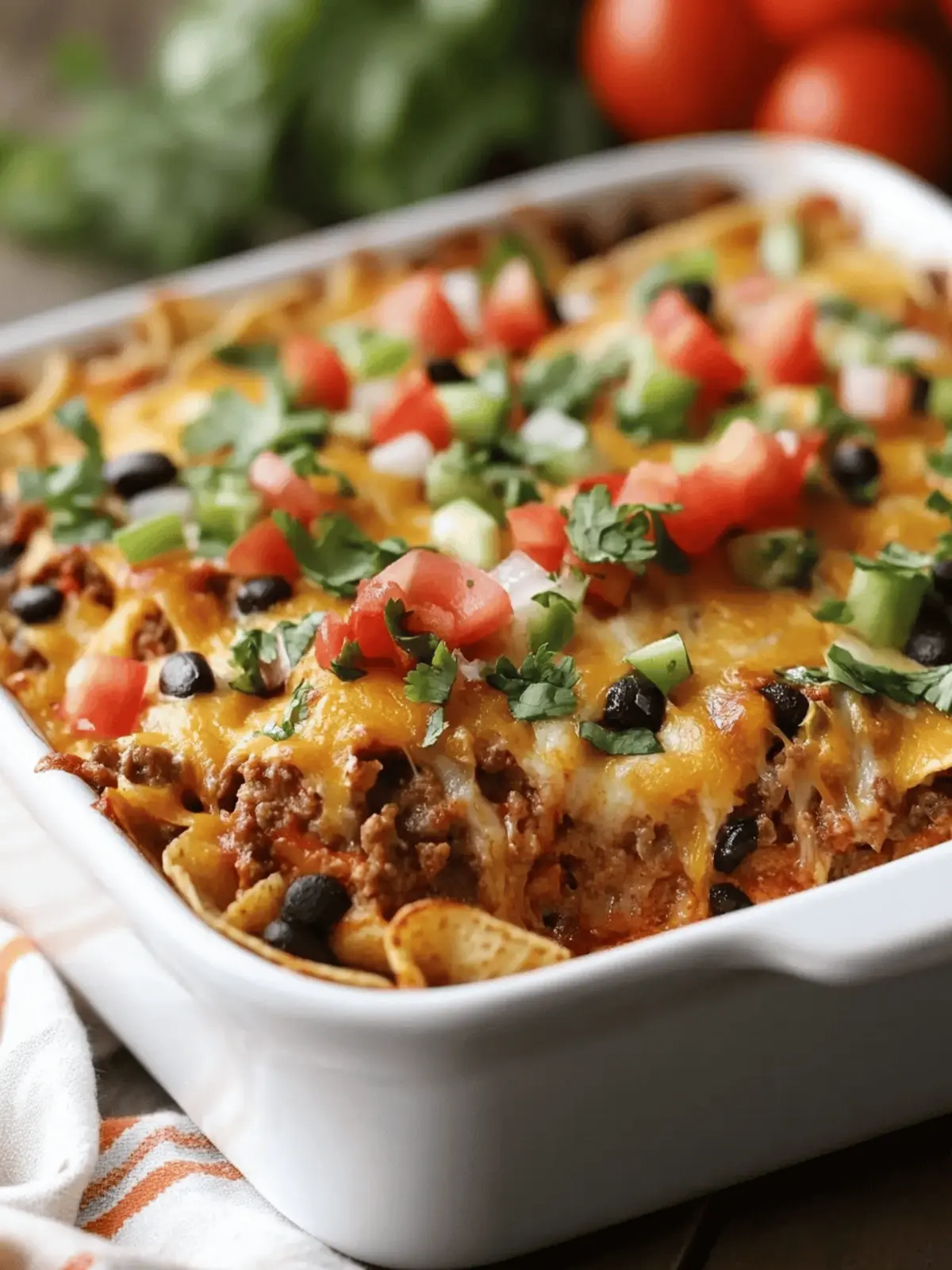 Delicious Taco Bake Casserole with Tortillas Recipe