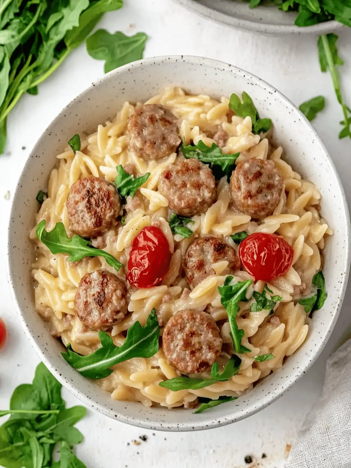 Savory Pork Sausage Orzotto: Quick Comfort Food Delight
