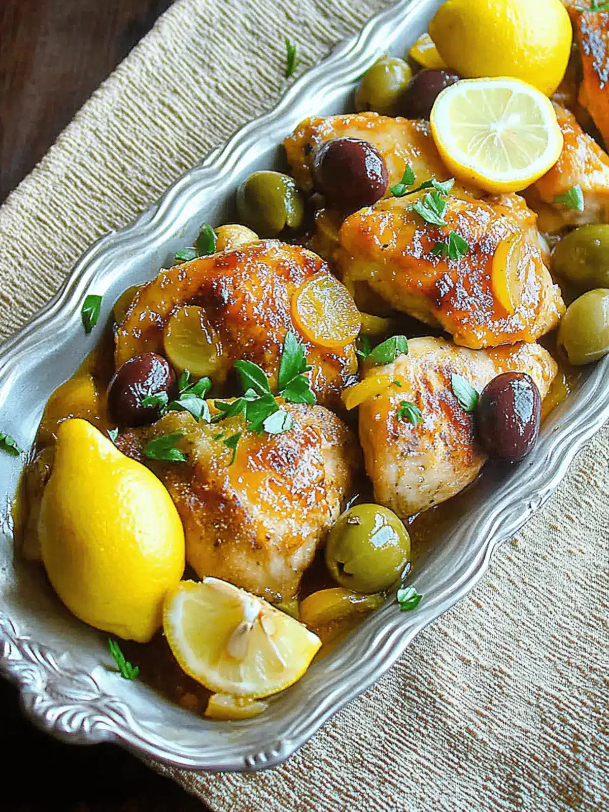 Easy Honey Glazed Chicken with Lemon and Olives
