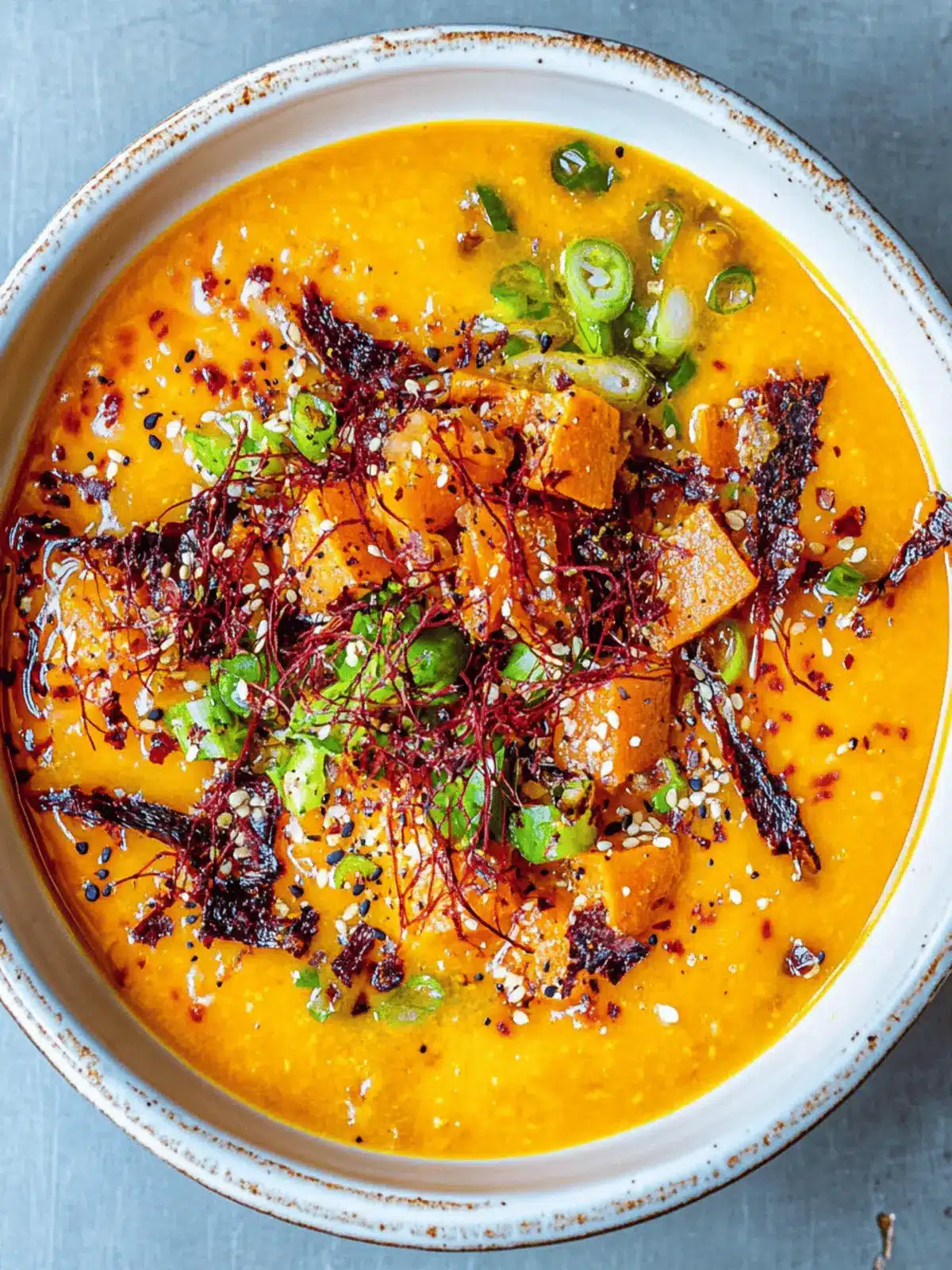 Spicy Miso Carrot Soup
