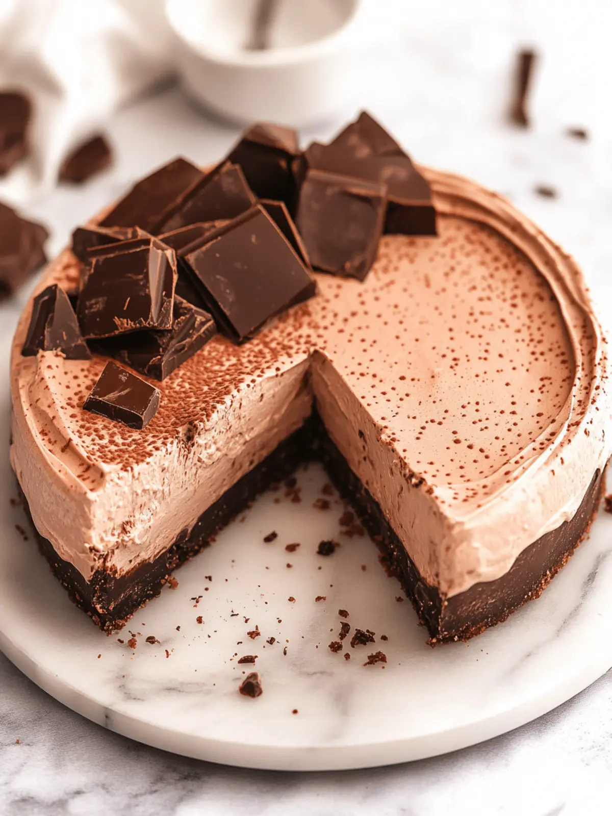 Decadent BEST No Bake Chocolate Cheesecake in 20 Minutes! 5 BEST No Bake Chocolate Cheesecake