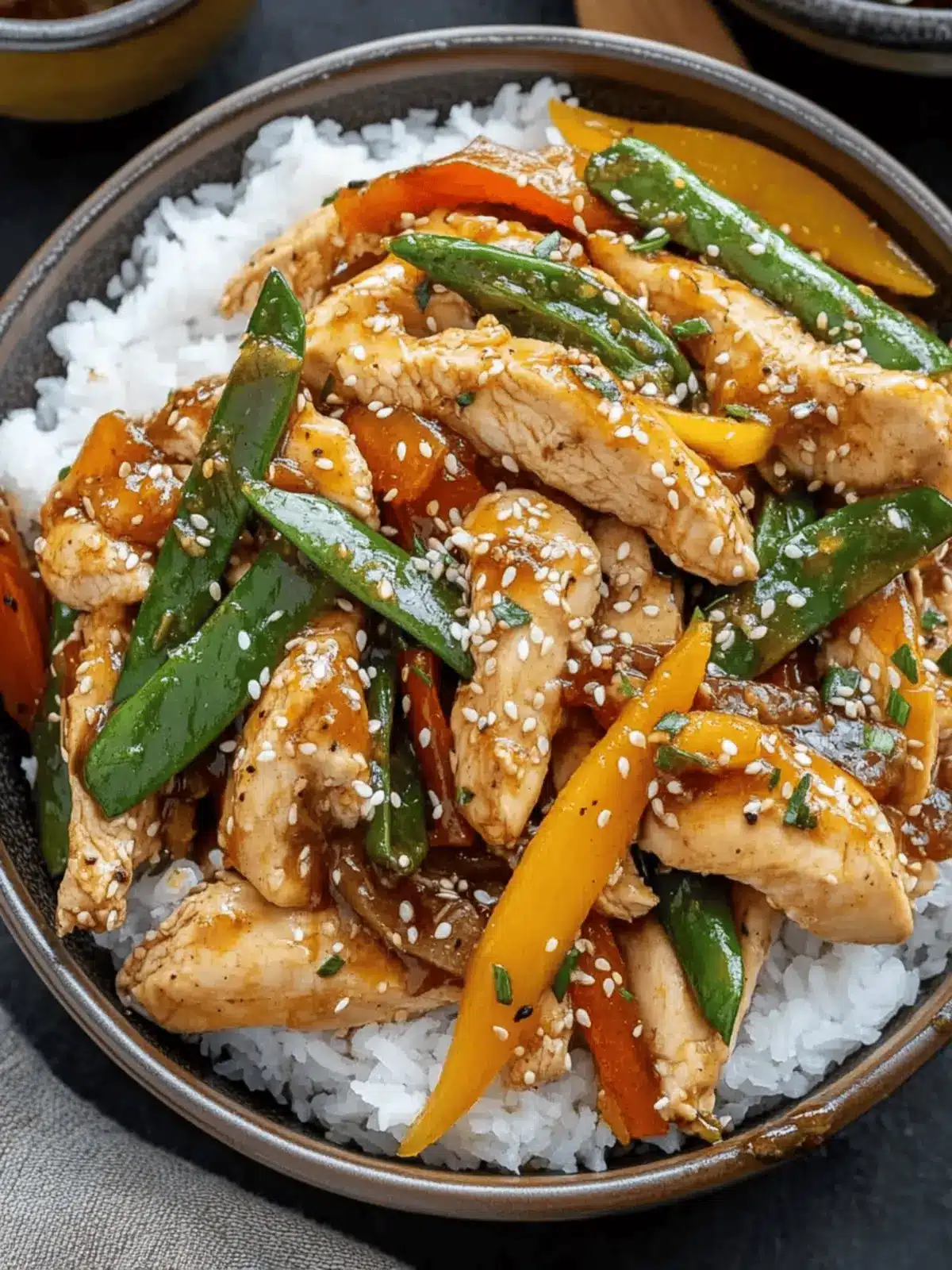 Hot Honey Sesame Rotisserie Chicken Stir Fry