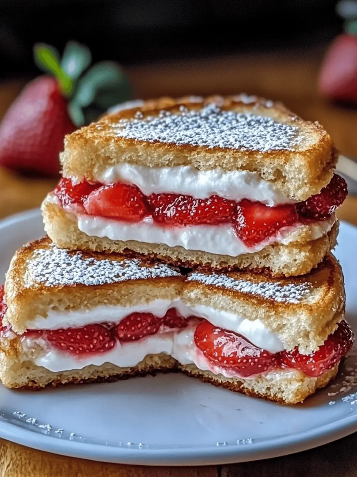 Fried Strawberry Cheesecake Sandwiches