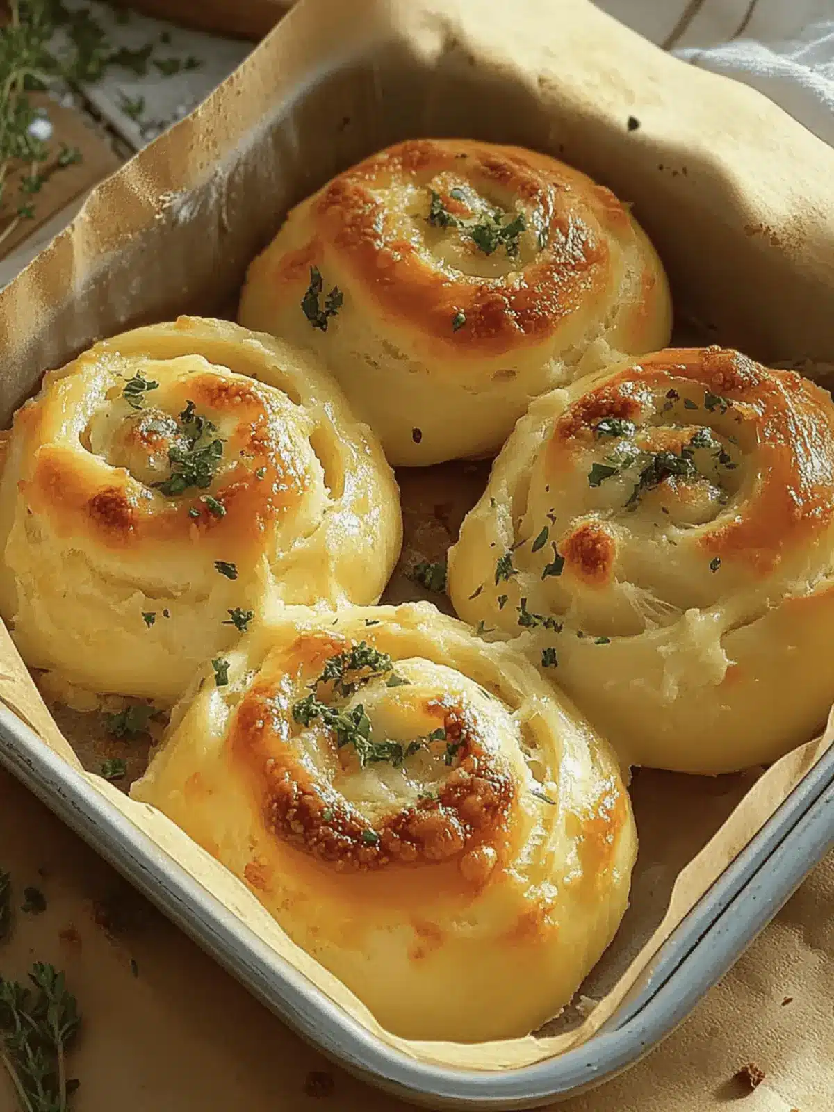 Buttery cheese Garlic Rolls