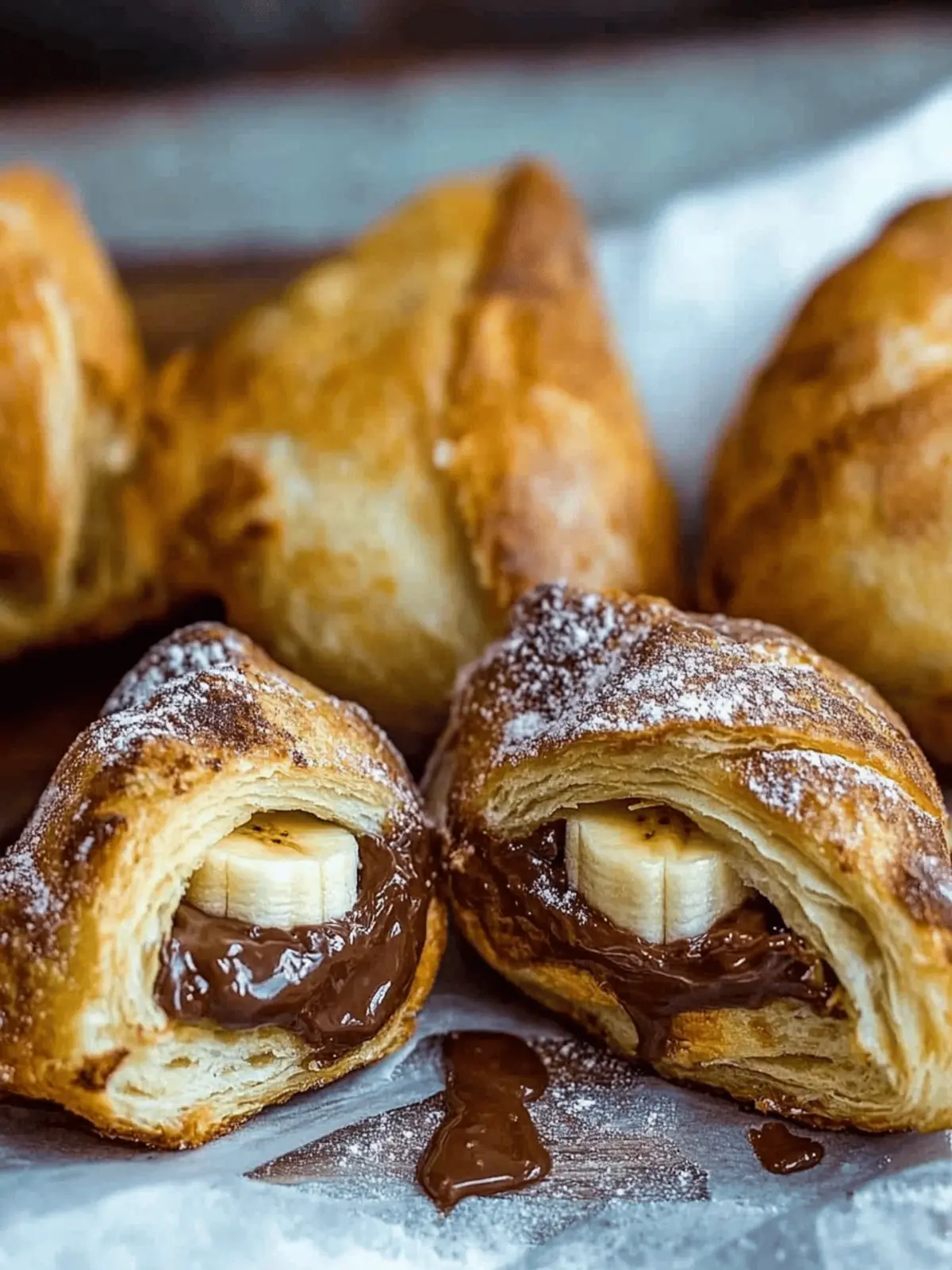 Nutella and Banana Stuffed Crescent Rolls