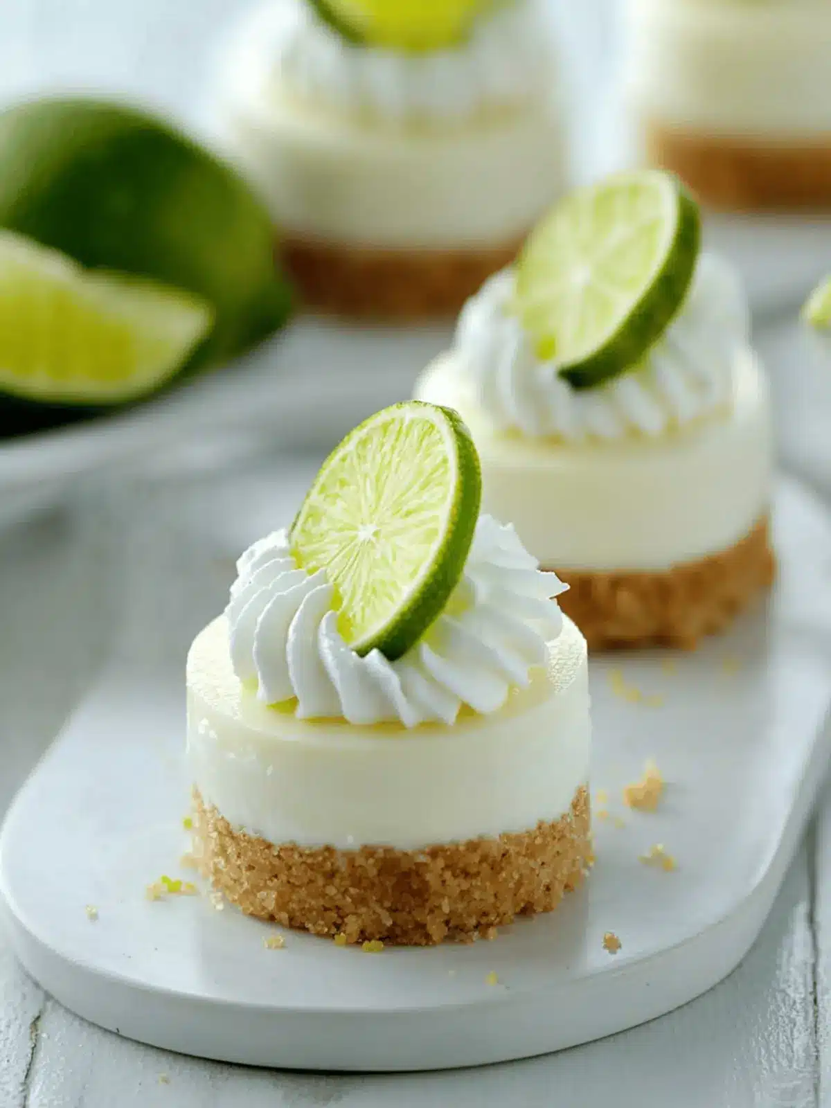 Mini Key Lime Pie Cheesecakes