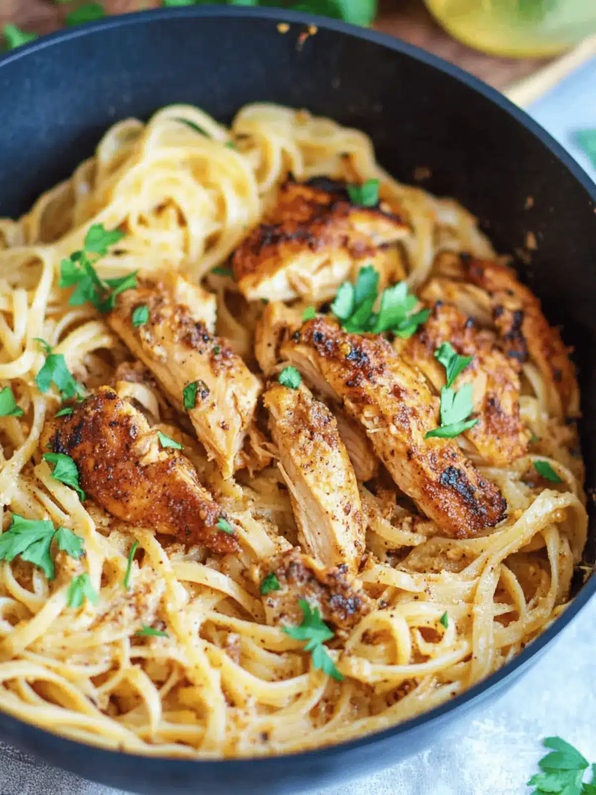 Pasta with Chicken and Garlic