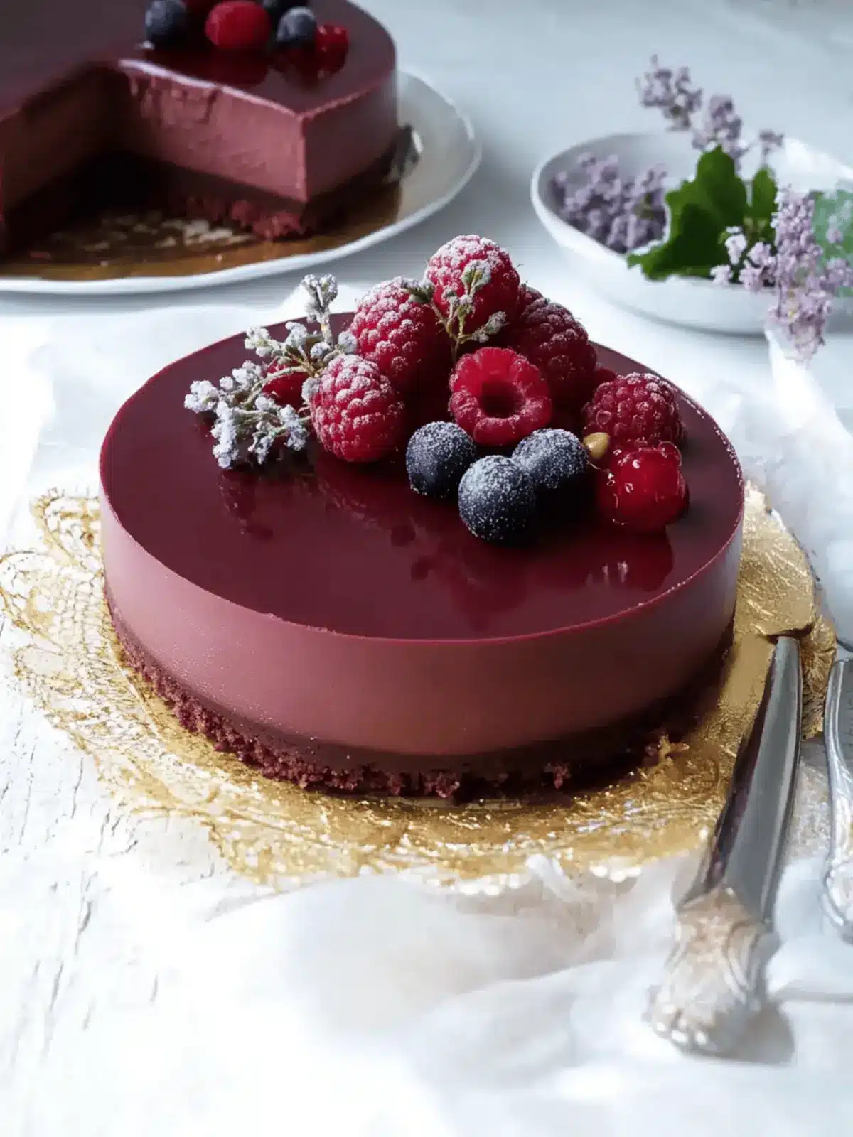 Chocolate Raspberry Bavarois (vegan & grain-free)