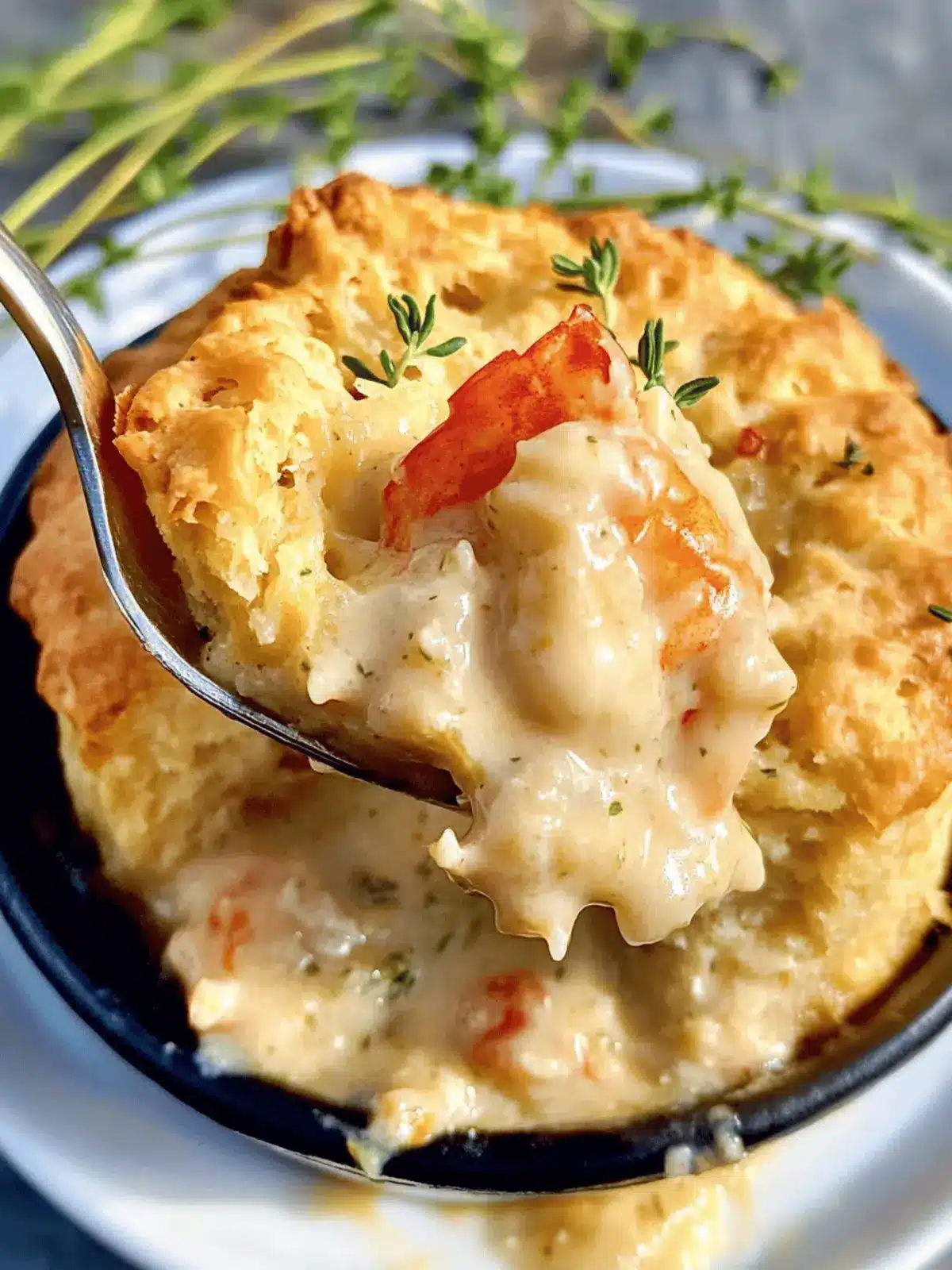 Cheddar Bay Biscuit Seafood Pot Pie