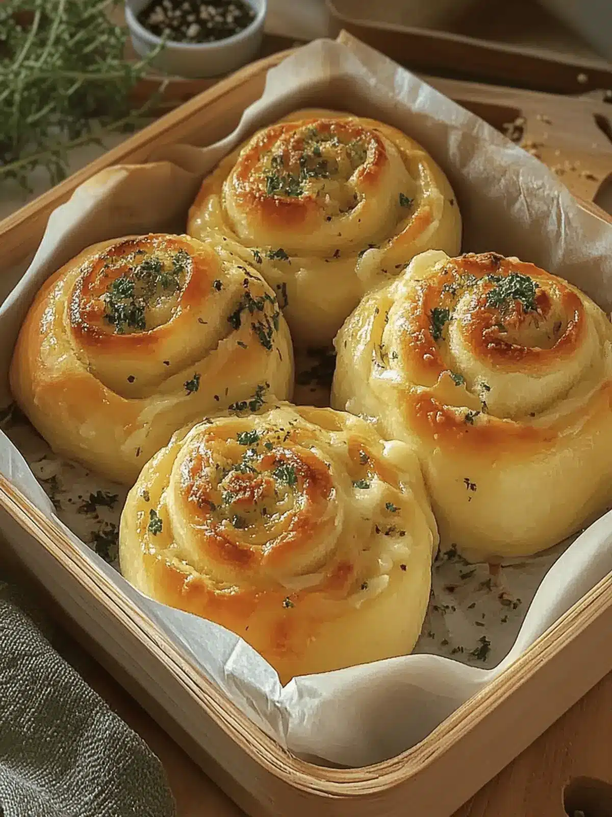 Buttery cheese Garlic Rolls