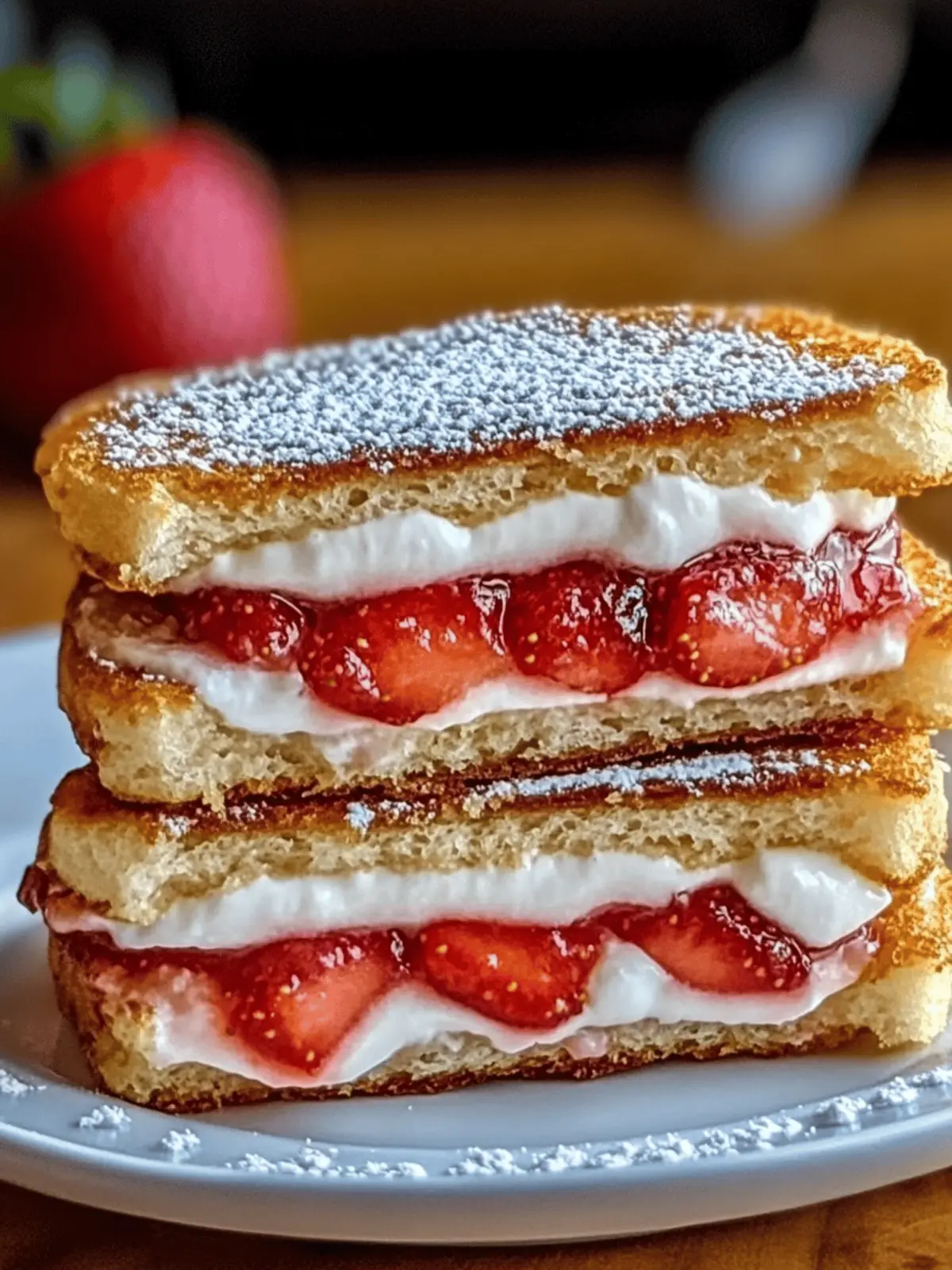 Fried Strawberry Cheesecake Sandwiches