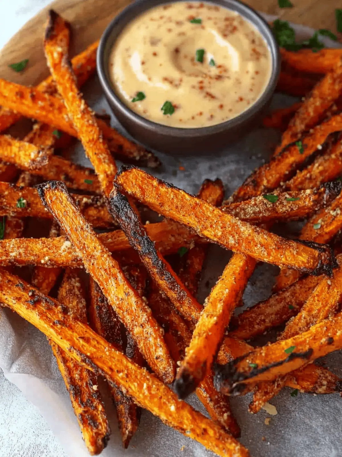 Baked Carrot Fries with Paprika Garlic Aioli