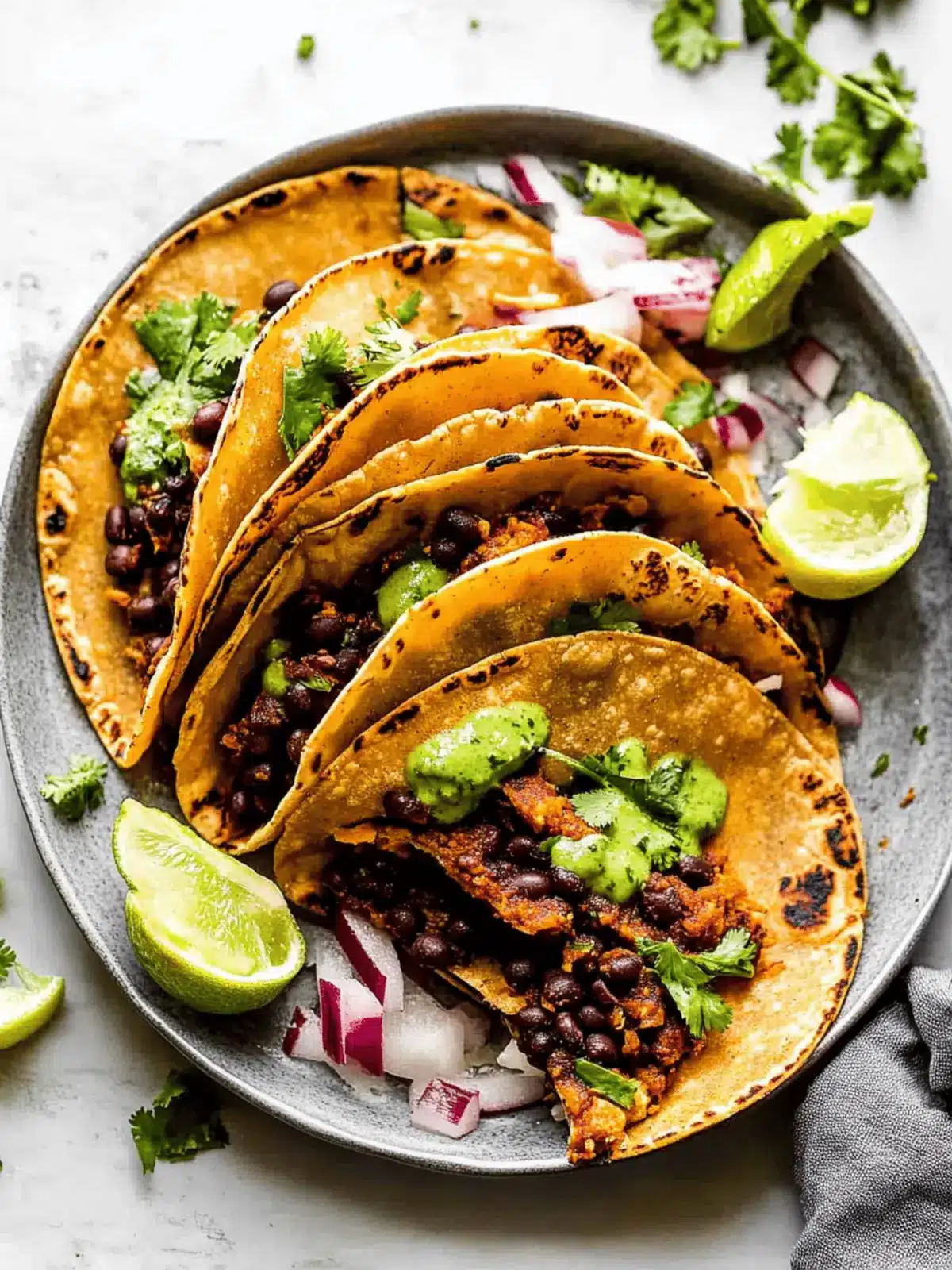 Crispy Black Bean Tacos