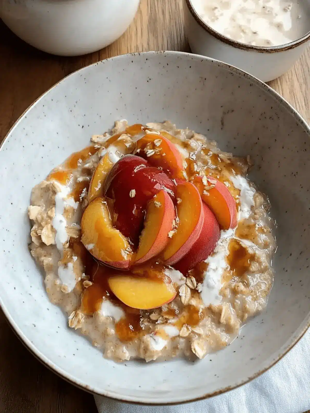 Nourishing and Creamy Peach Oatmeal