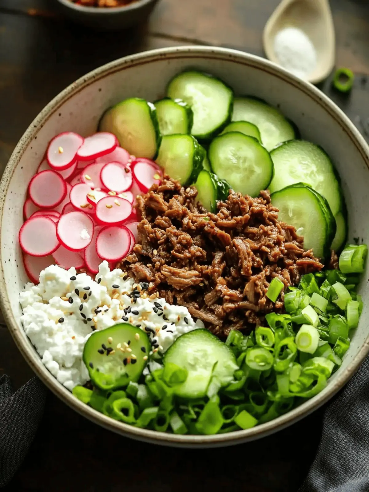 Easy Korean Beef with Cottage Cheese Protein Bowl
