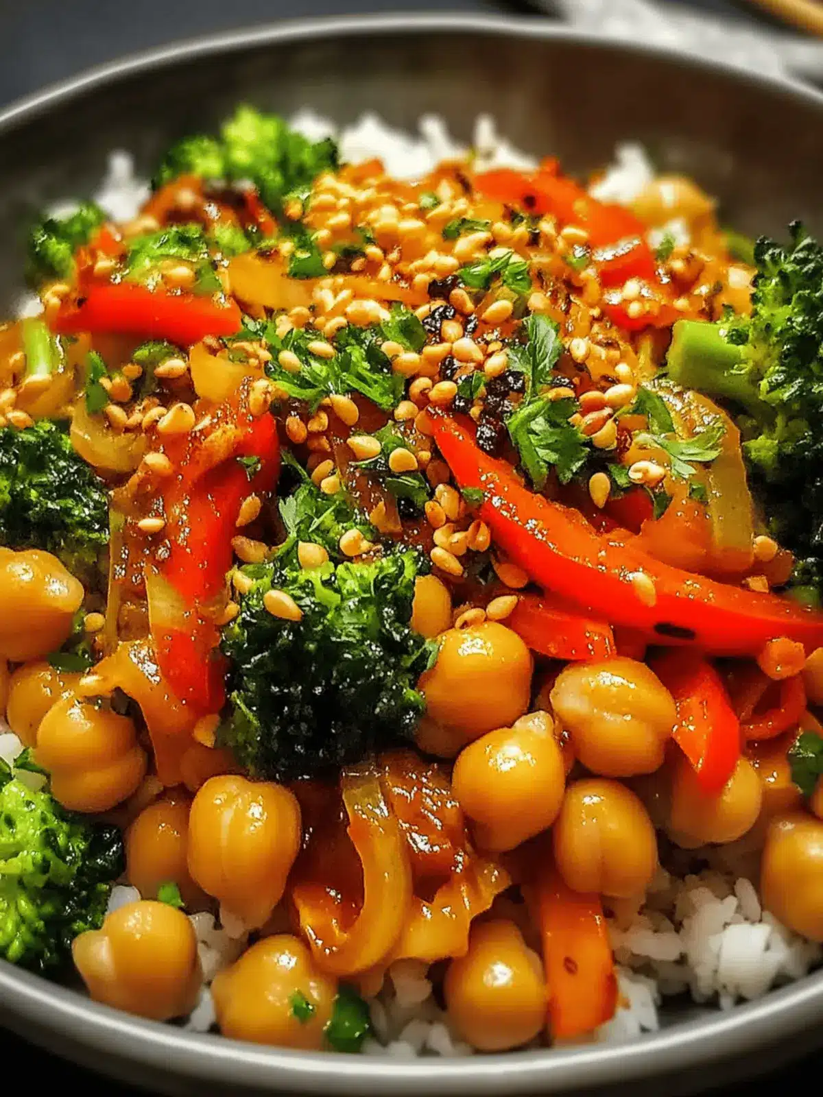Simple Chickpea Stir Fry Bowl