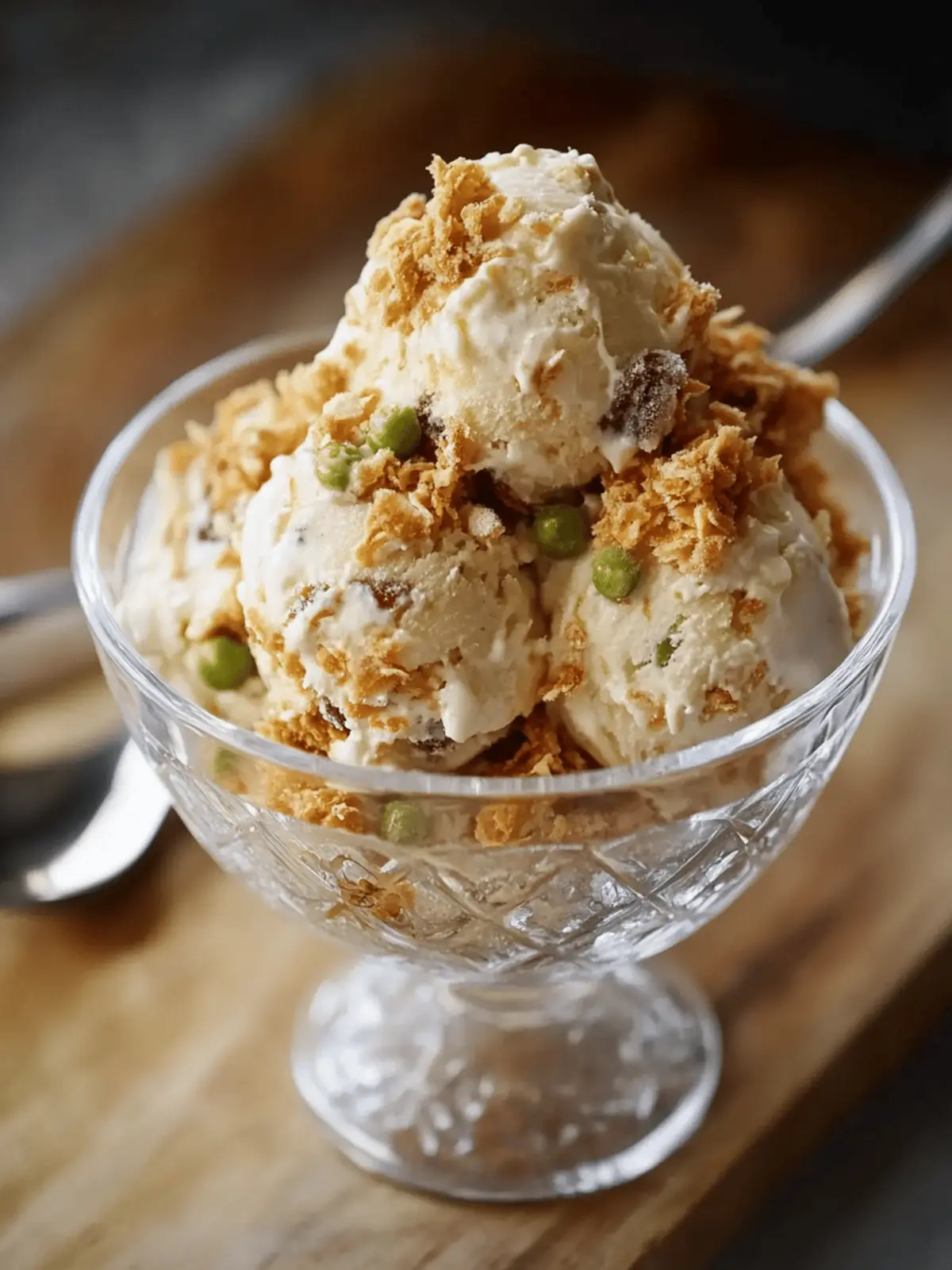Kataifi Ice Cream with Mastiha Syrup