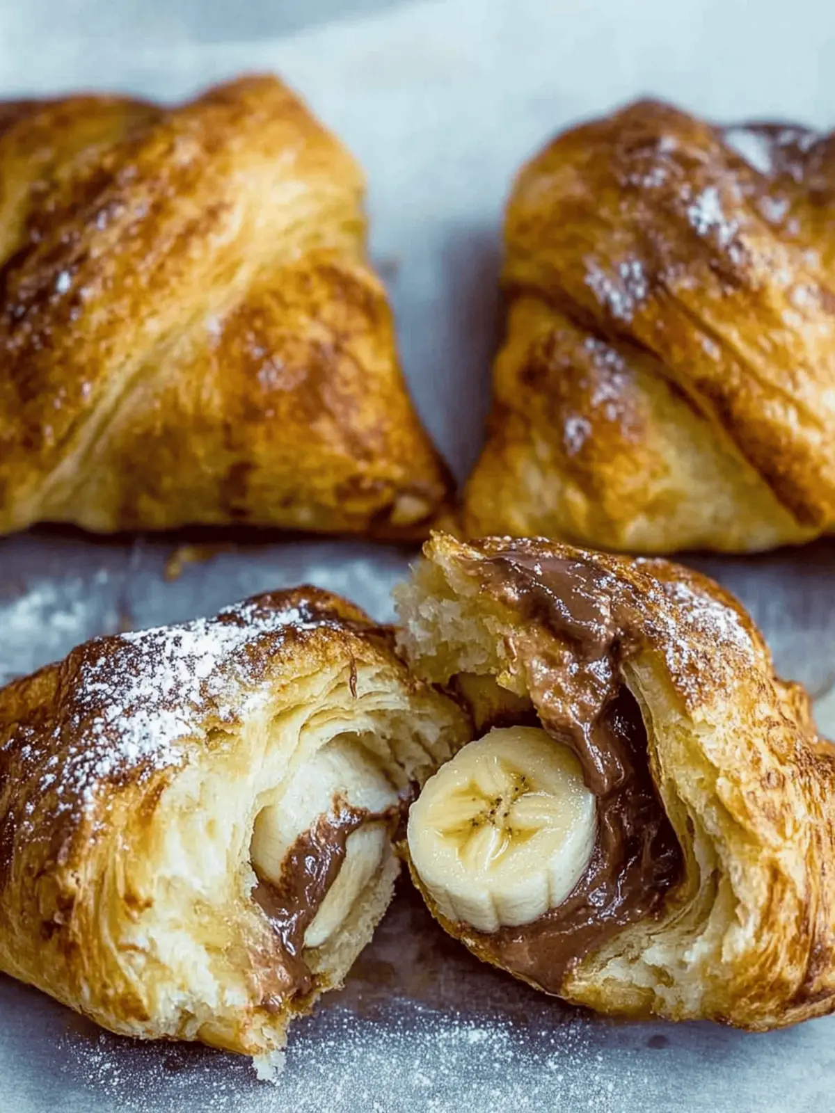 Nutella and Banana Stuffed Crescent Rolls