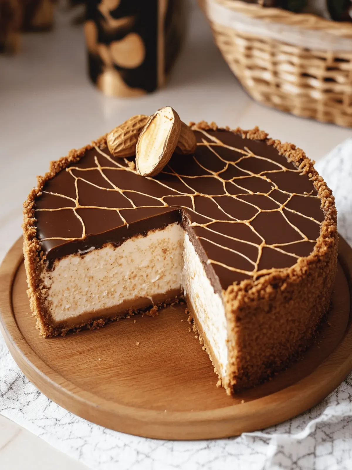 Chocolate Peanut Butter Cheesecake (no-bake)