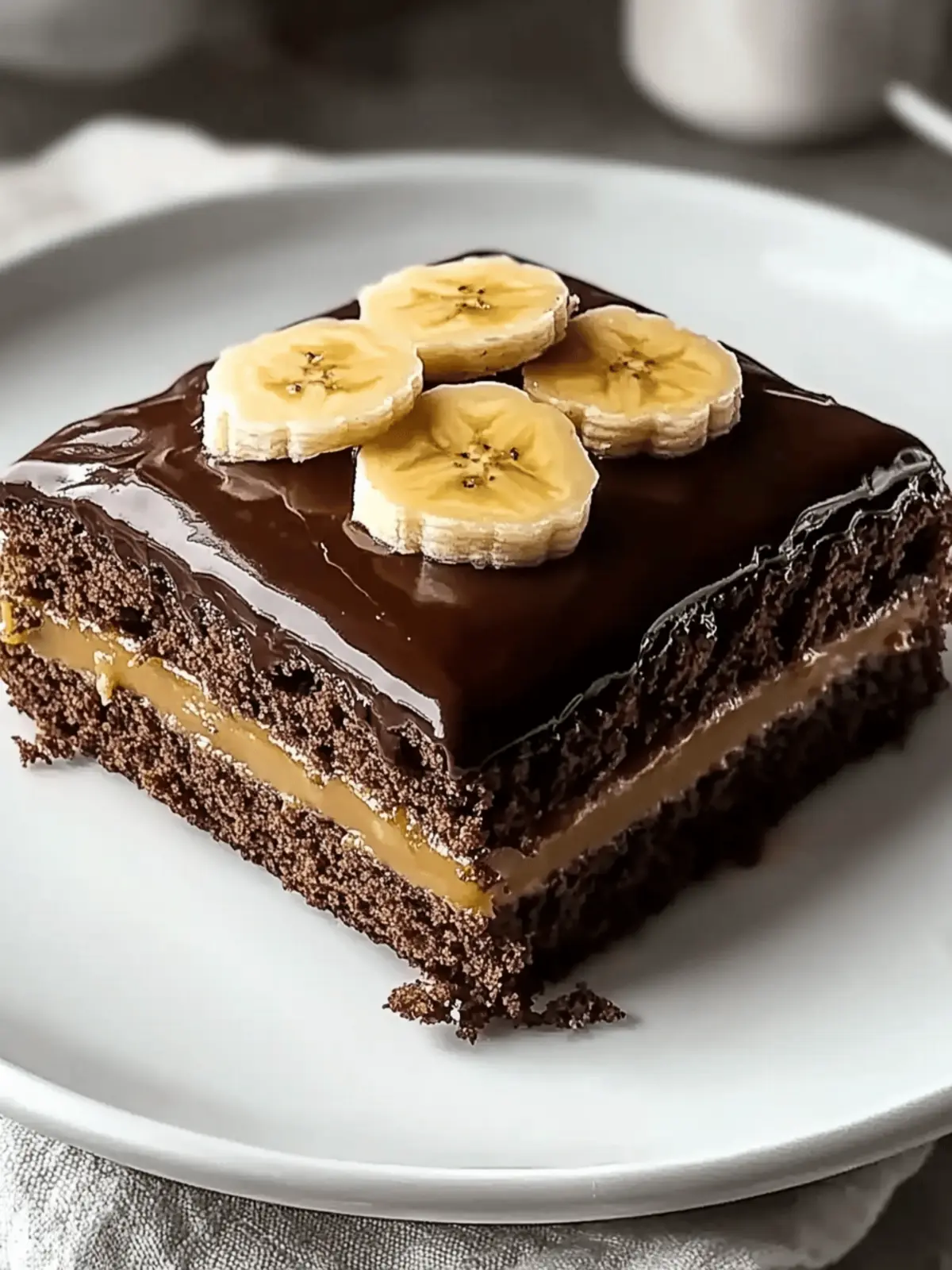Banana Cake with Chocolate Frosting