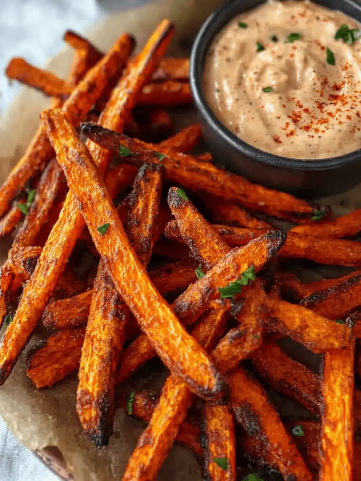 Baked Carrot Fries with Paprika Garlic Aioli
