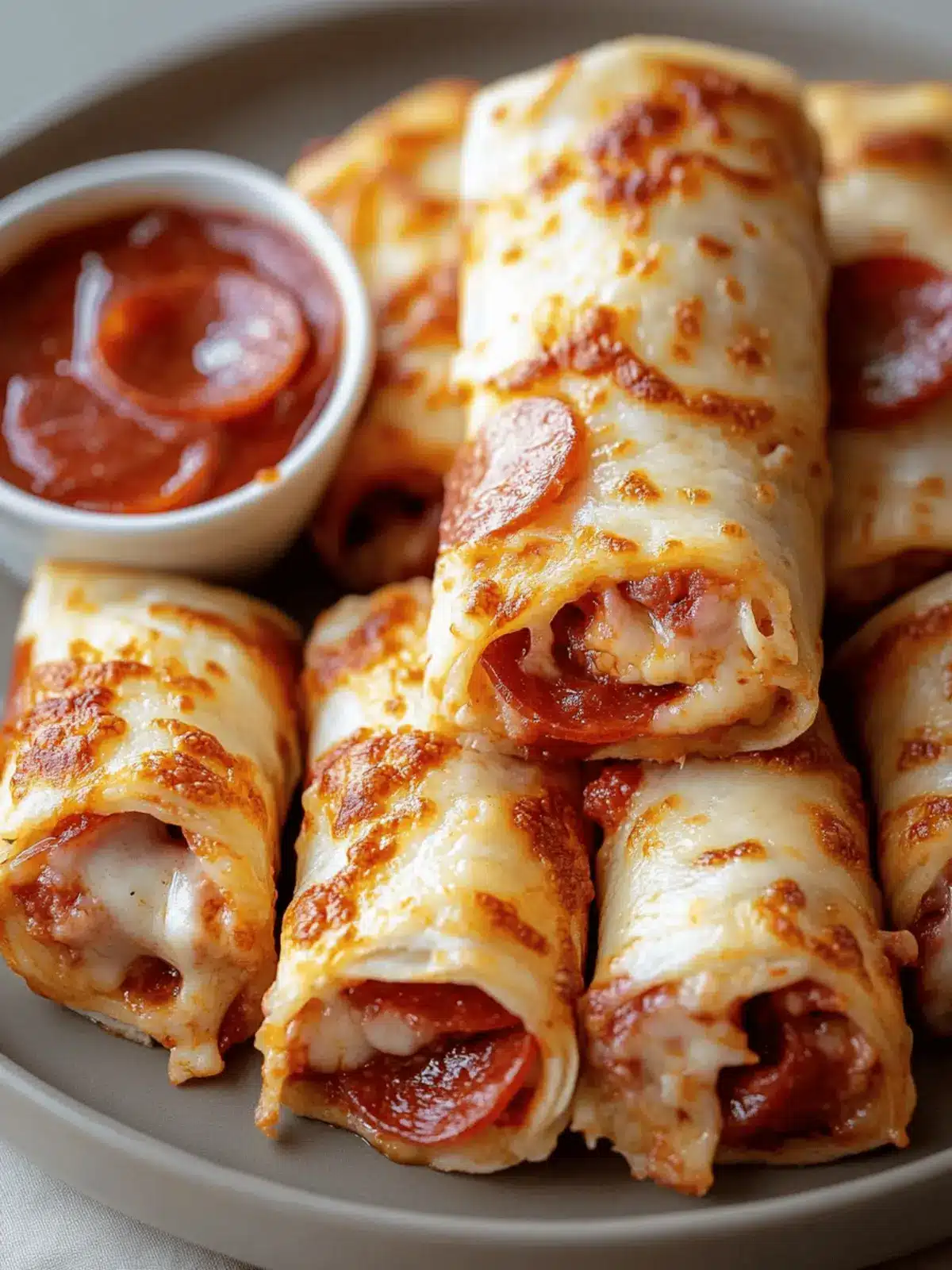 11 Minute Cheesy Pepperoni Pizza Roll Ups