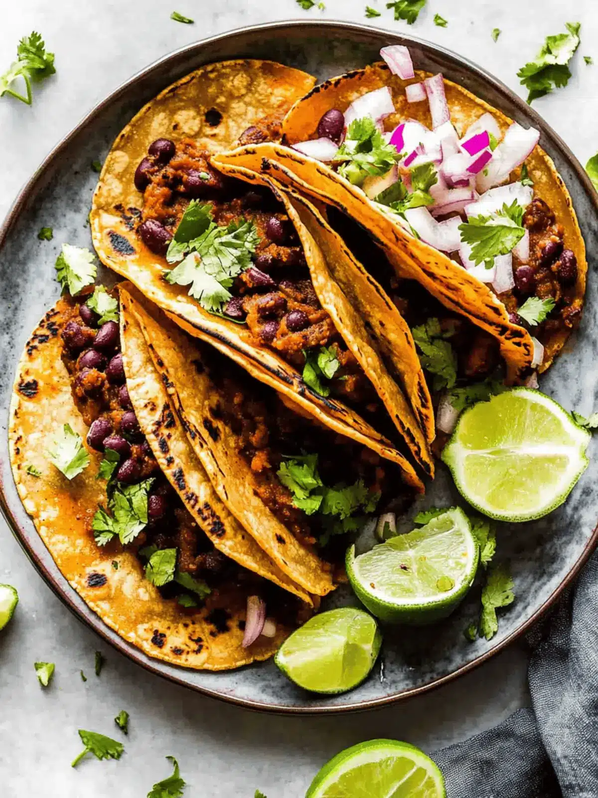 Crispy Black Bean Tacos