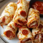 11 Minute Cheesy Pepperoni Pizza Roll Ups