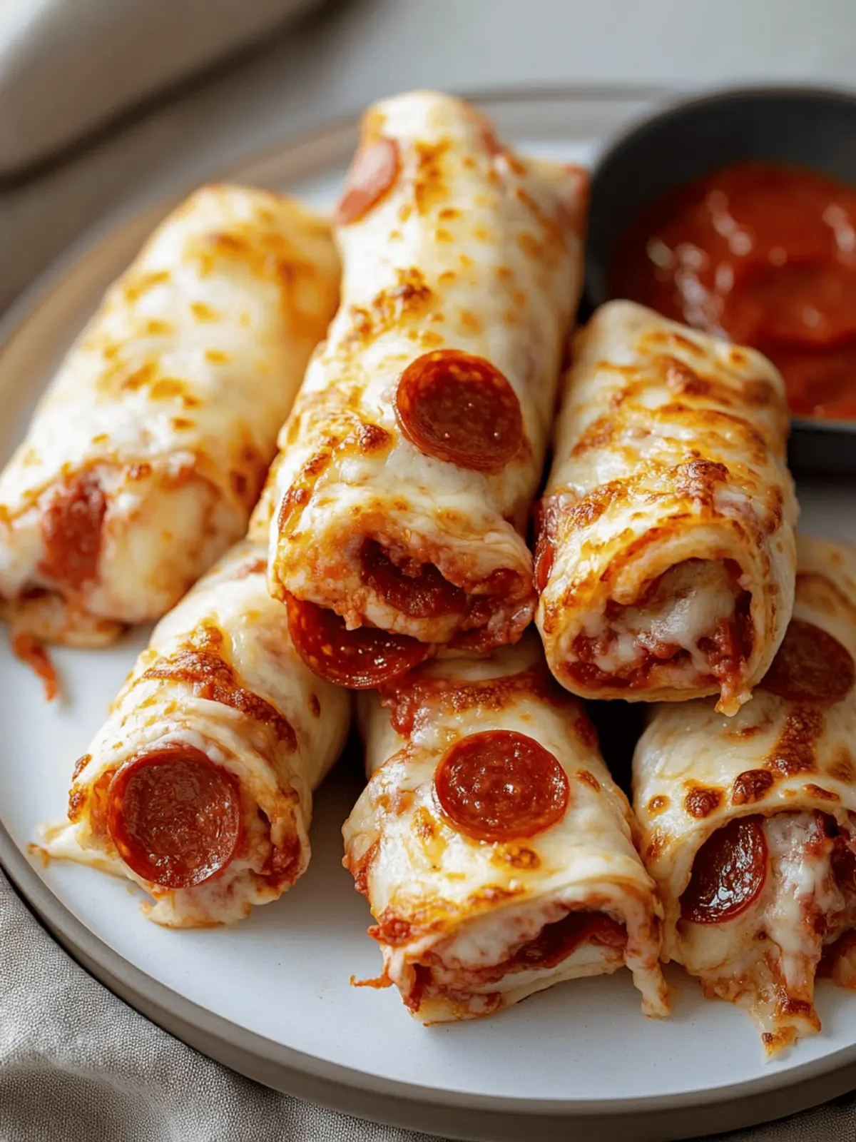 11 Minute Cheesy Pepperoni Pizza Roll Ups