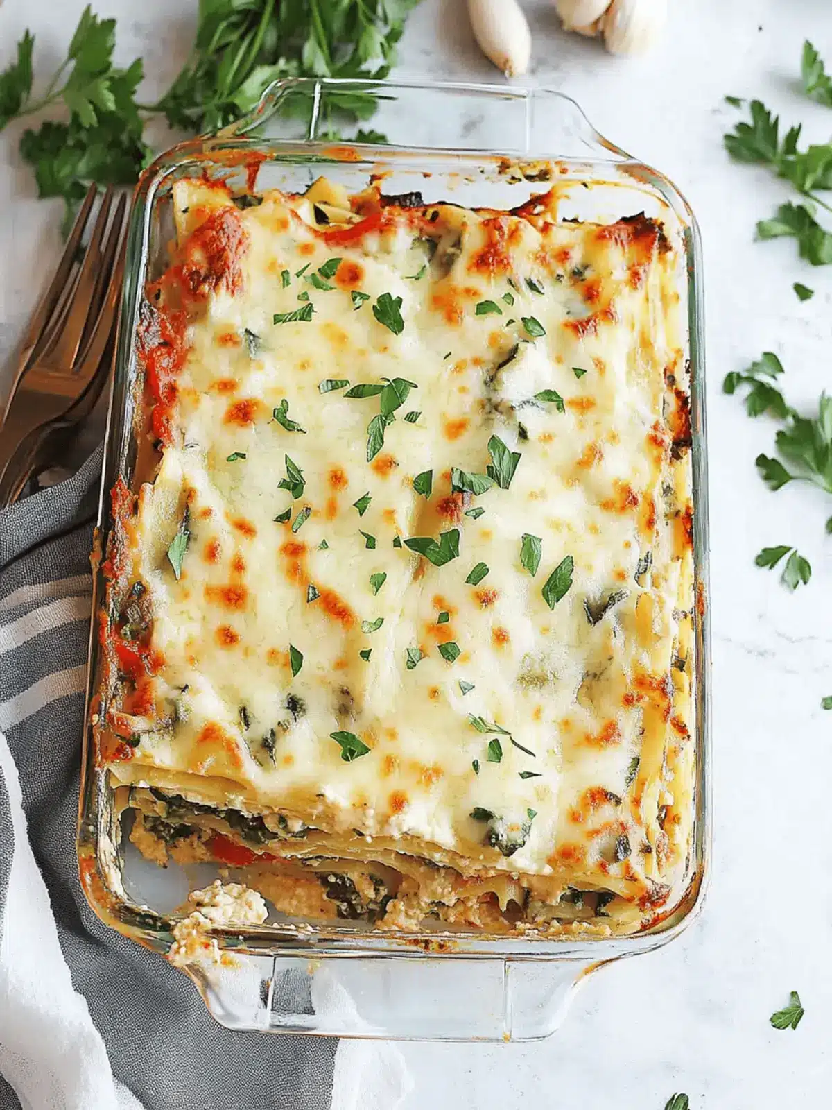 Loaded Veggie White Lasagna