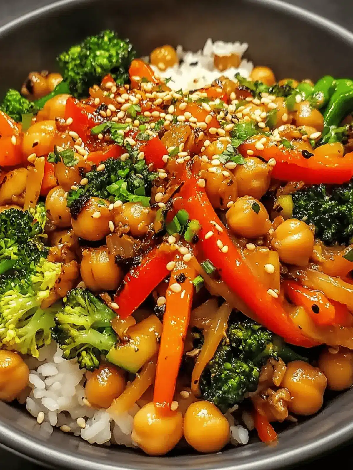 Simple Chickpea Stir Fry Bowl